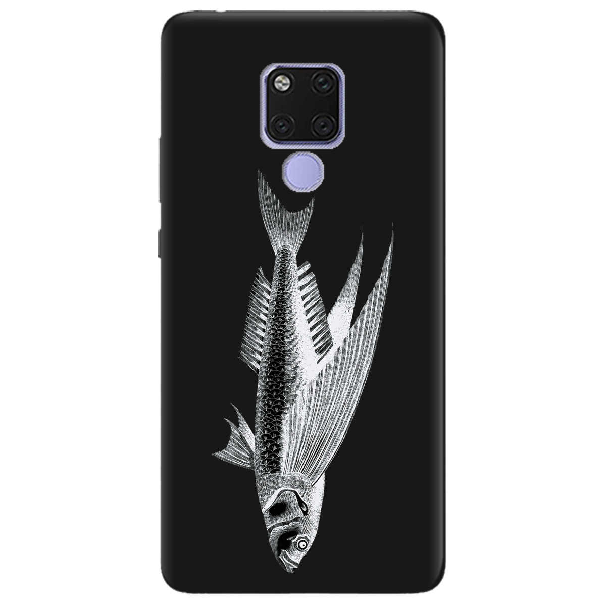 Чехол для Huawei Mate 20 черный матовый soft touch Срібний трофей - фото 1 - Чехлы для телефонов