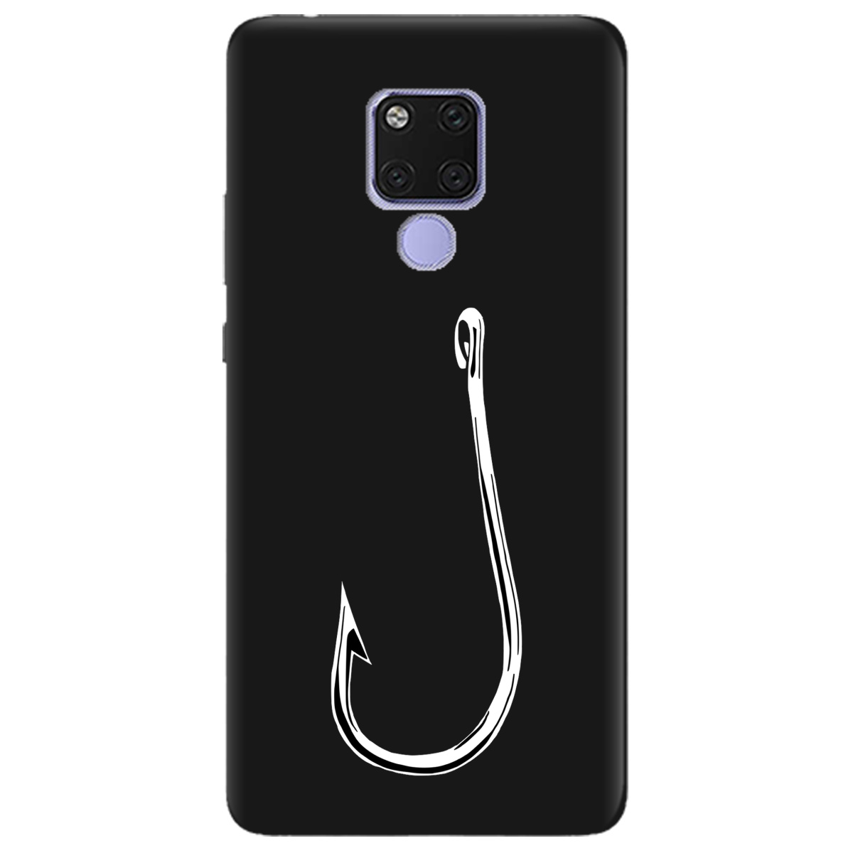 Чехол для Huawei Mate 20 черный матовый soft touch Щасливий гачок - фото 1 - Чехлы для телефонов