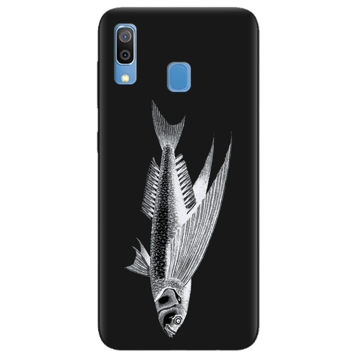 Чехол для Samsung Galaxy A30 черный матовый soft touch Срібний трофей - фото 1 - Чехлы для телефонов