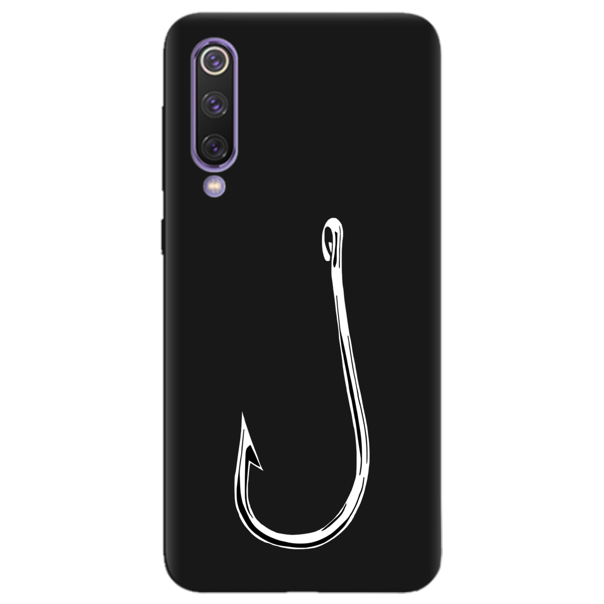 Чехол для Xiaomi Mi 9 SE черный матовый soft touch Щасливий гачок - фото 1 - Чехлы для телефонов