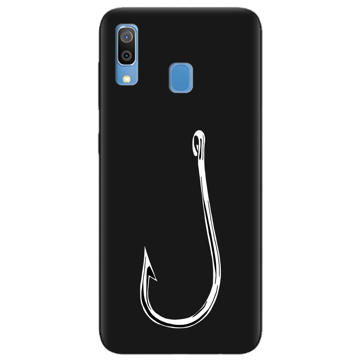 Чехол для Samsung Galaxy A30 черный матовый soft touch Щасливий гачок - фото 1 - Чехлы для телефонов