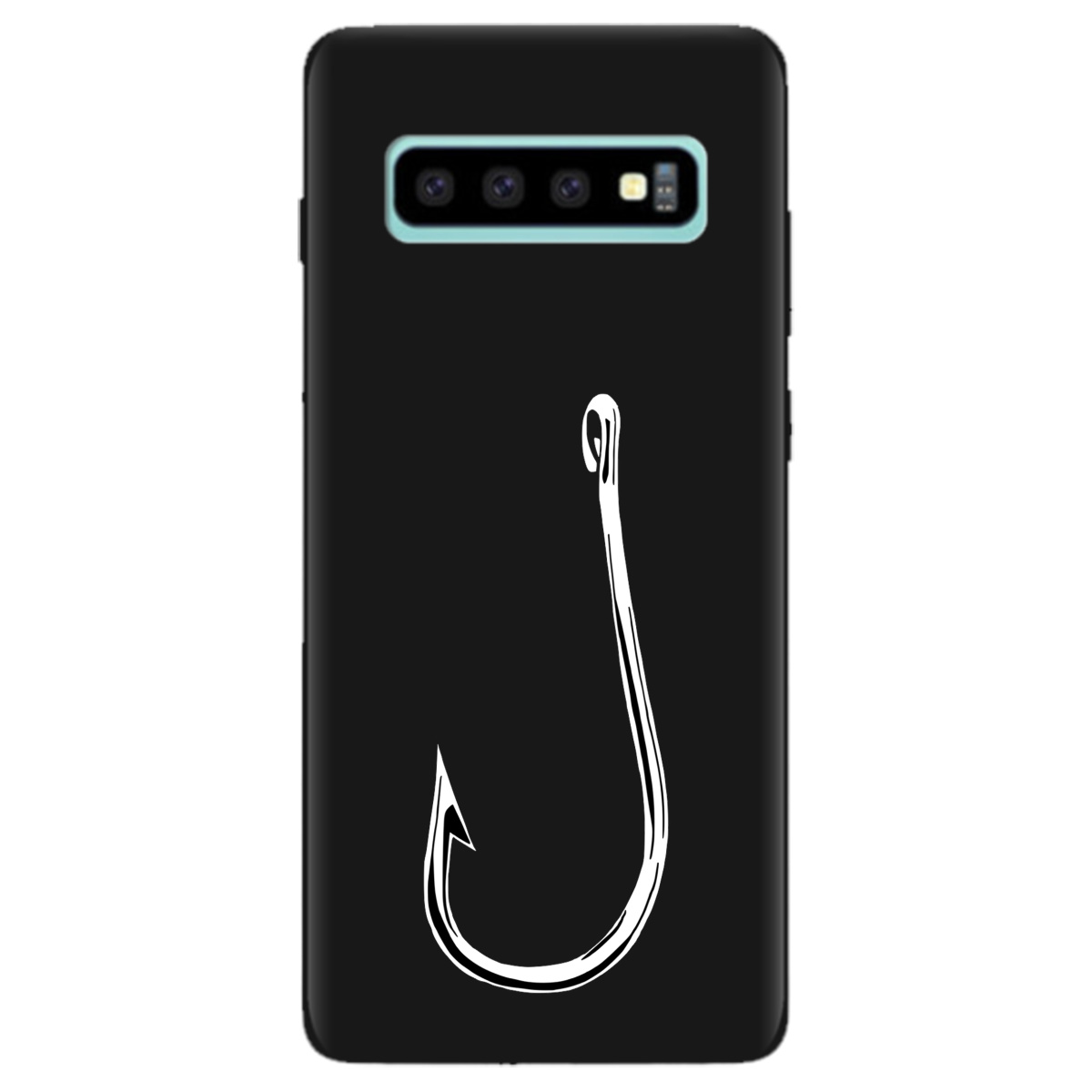 Чохол для Samsung Galaxy S10 Plus чорний матовий soft touch Щасливий гачок - фото 1 Чохол для Samsung Galaxy S10 Plus чорний матовий soft touch Щасливий гачок - фото 1 - Чохли для телефонів