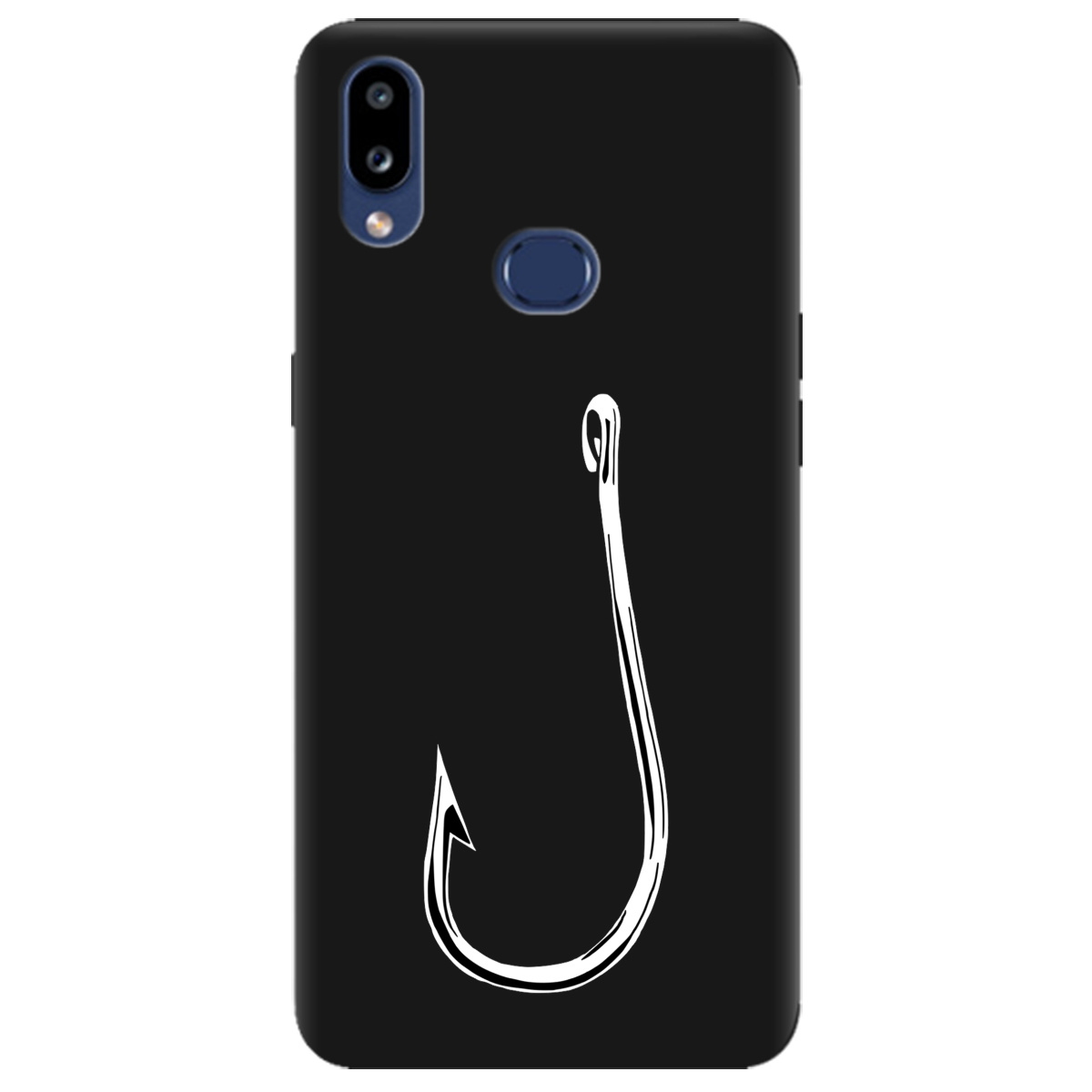 Чохол для Samsung Galaxy A10s чорний матовий soft touch Щасливий гачок - фото 1 Чохол для Samsung Galaxy A10s чорний матовий soft touch Щасливий гачок - фото 1 - Чохли для телефонів