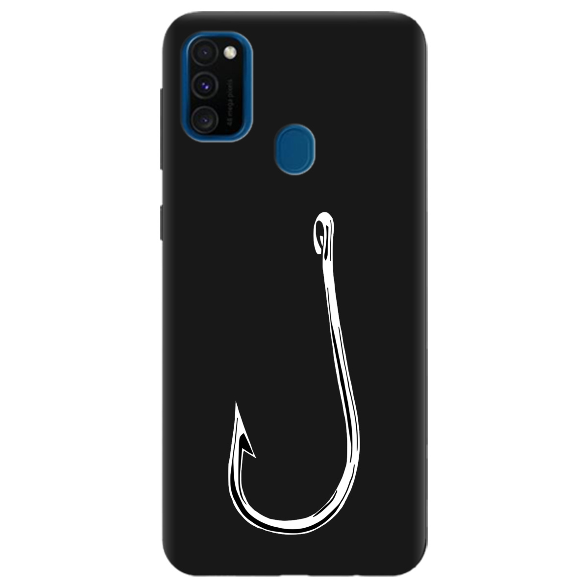 Чехол для Samsung Galaxy M30s черный матовый soft touch Щасливий гачок - фото 1 - Чехлы для телефонов