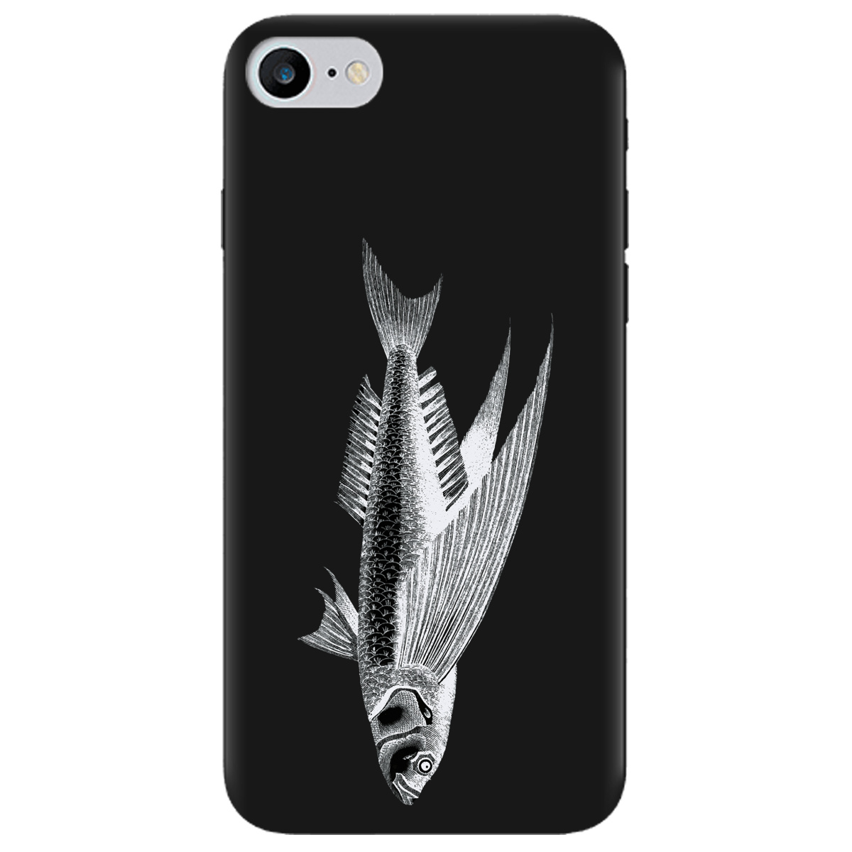 Чохол для Apple iPhone SE 2020 чорний матовий soft touch Срібний трофей - фото 1 Чохол для Apple iPhone SE 2020 чорний матовий soft touch Срібний трофей - фото 1 - Чохли для телефонів