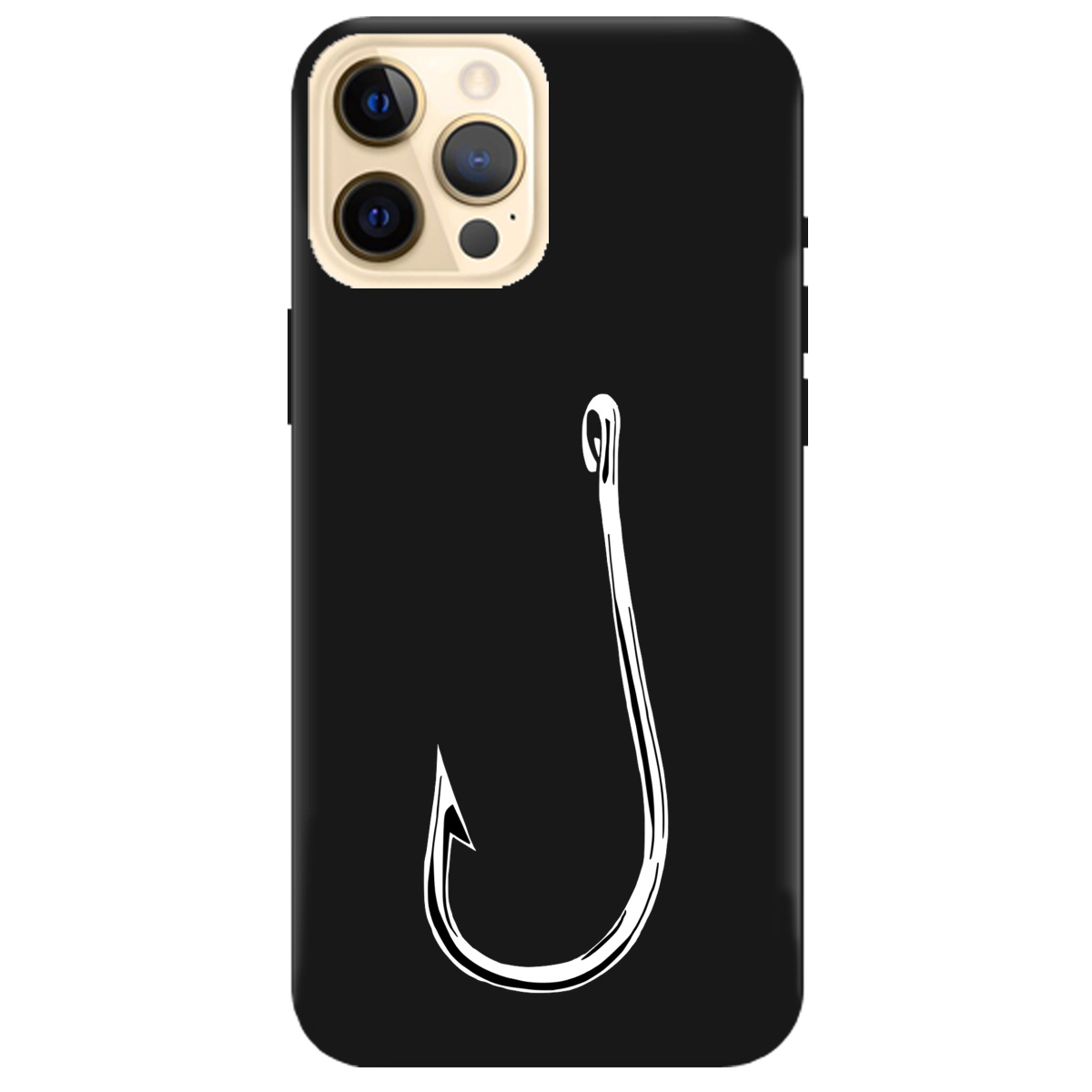 Чохол для Apple iPhone 12 Pro Max чорний матовий soft touch Щасливий гачок - фото 1 Чохол для Apple iPhone 12 Pro Max чорний матовий soft touch Щасливий гачок - фото 1 - Чохли для телефонів