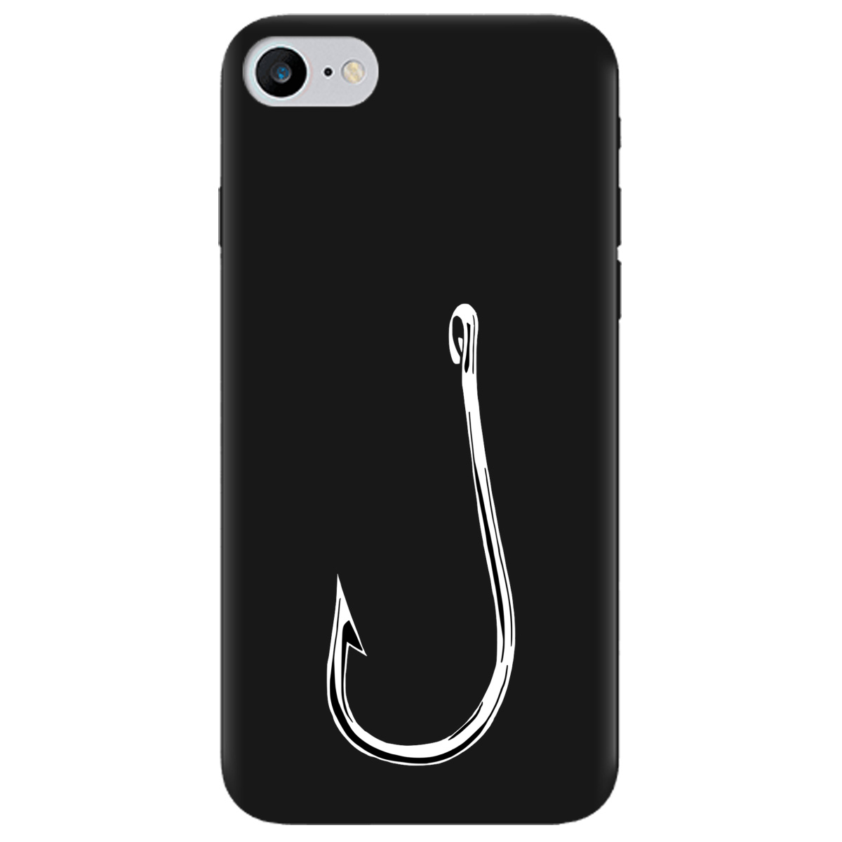 Чехол для Apple iPhone SE 2020 черный матовый soft touch Щасливий гачок - фото 1 - Чехлы для телефонов