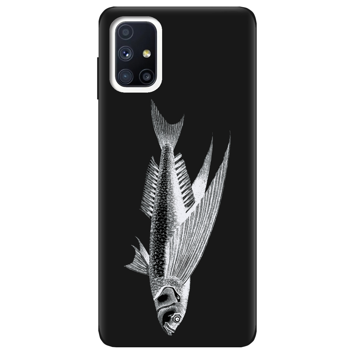 Чехол для Samsung Galaxy M51 черный матовый soft touch Срібний трофей - фото 1 - Чехлы для телефонов