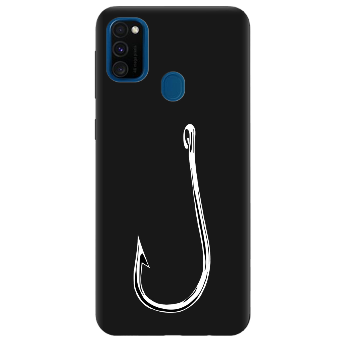 Чехол для Samsung Galaxy M21 черный матовый soft touch Щасливий гачок - фото 1 - Чехлы для телефонов