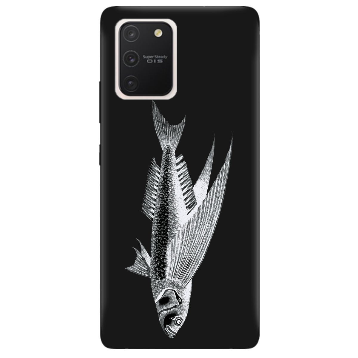 Чехол для Samsung Galaxy S10 Lite черный матовый soft touch Срібний трофей - фото 1 - Чехлы для телефонов