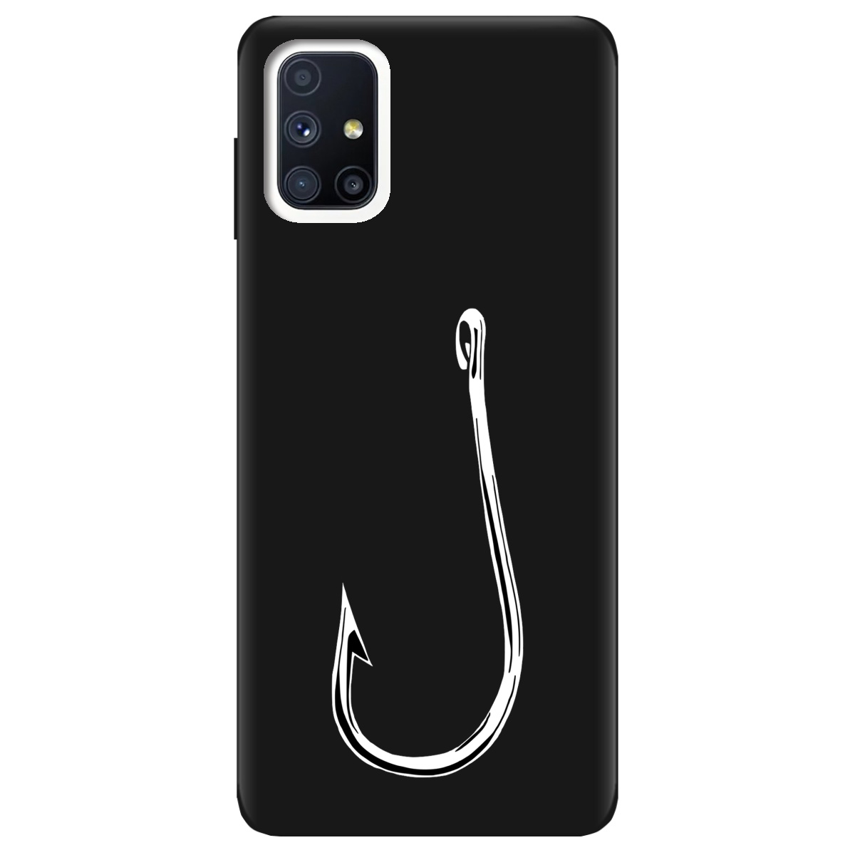 Чехол для Samsung Galaxy M51 черный матовый soft touch Щасливий гачок - фото 1 - Чехлы для телефонов