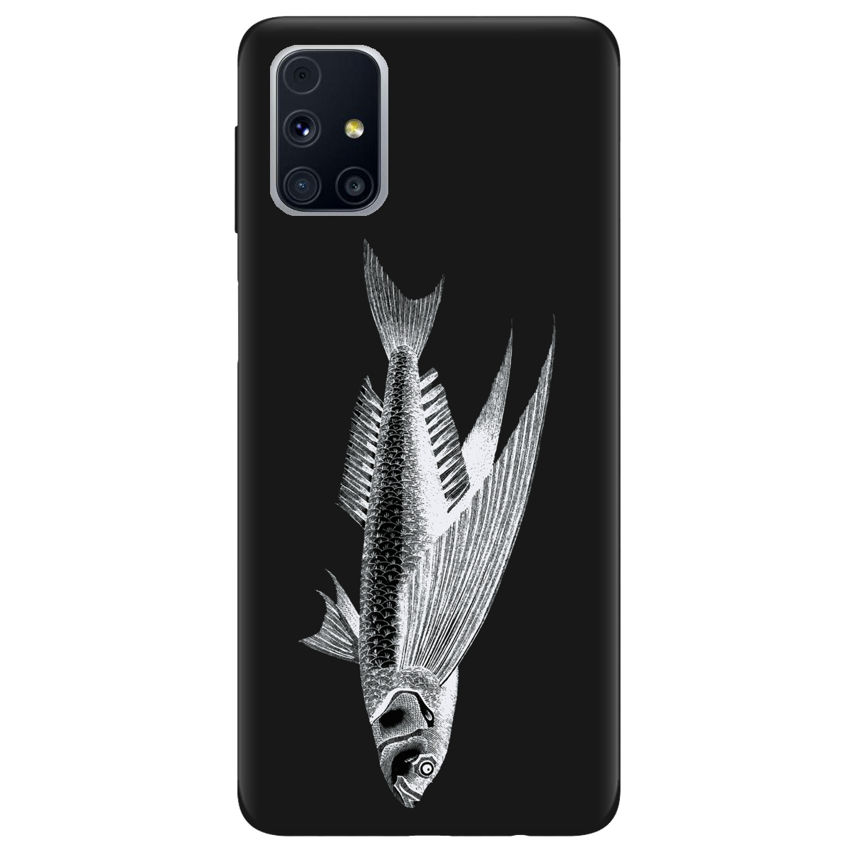 Чохол для Samsung Galaxy M31s чорний матовий soft touch Срібний трофей - фото 1 - Чохли для телефонів