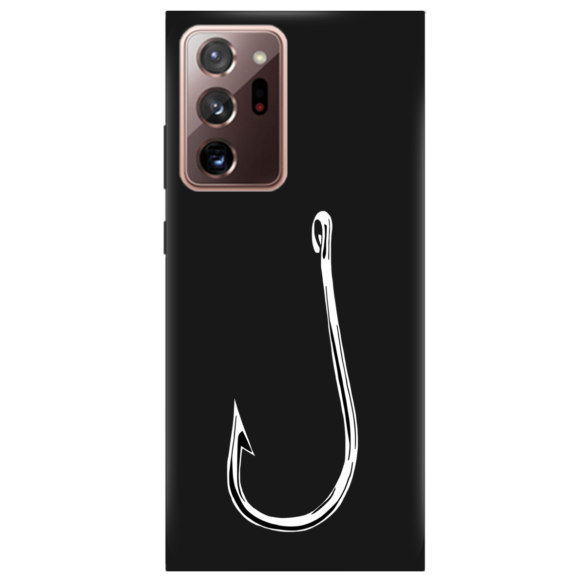 Чехол для Samsung Galaxy Note 20 Ultra черный матовый soft touch Щасливий гачок - фото 1 - Чехлы для телефонов