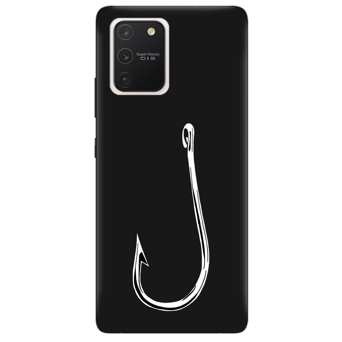 Чехол для Samsung Galaxy S10 Lite черный матовый soft touch Щасливий гачок - фото 1 - Чехлы для телефонов