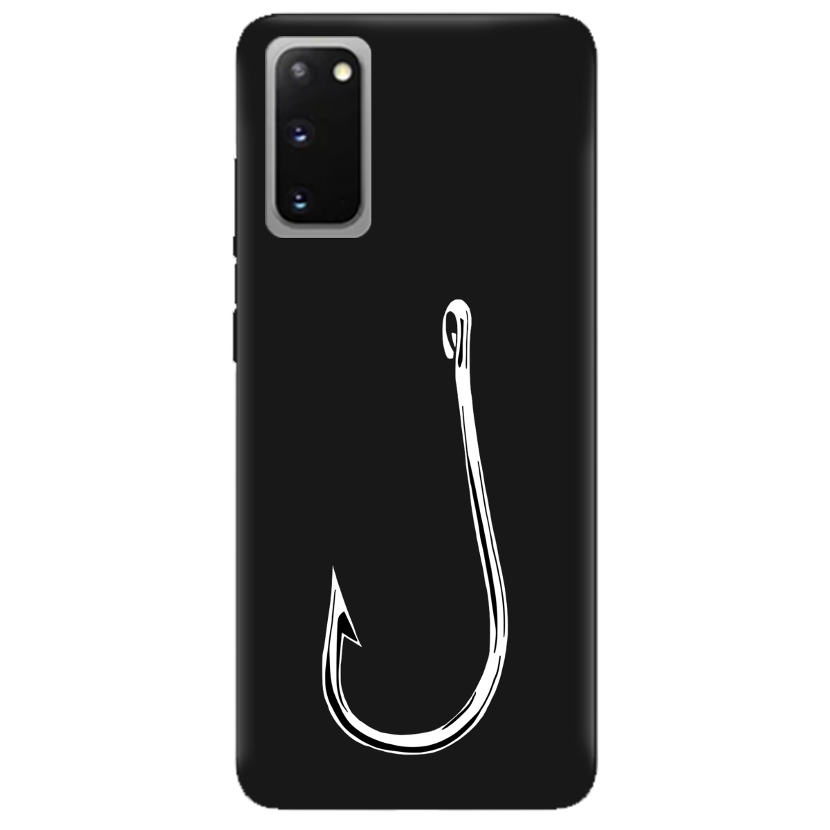 Чехол для Samsung Galaxy S20 черный матовый soft touch Щасливий гачок - фото 1 - Чехлы для телефонов