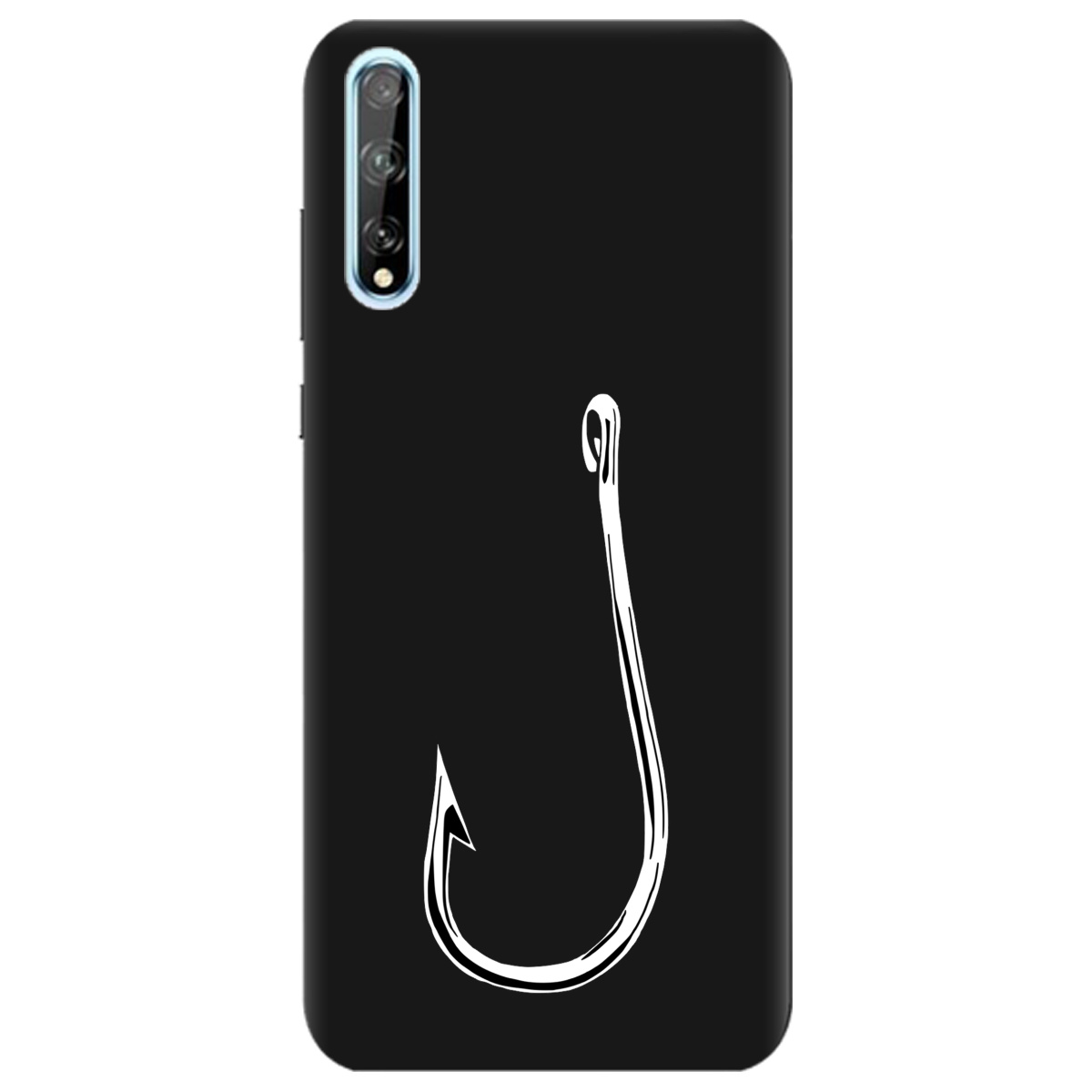 Чехол для Huawei P Smart S черный матовый soft touch Щасливий гачок - фото 1 - Чехлы для телефонов