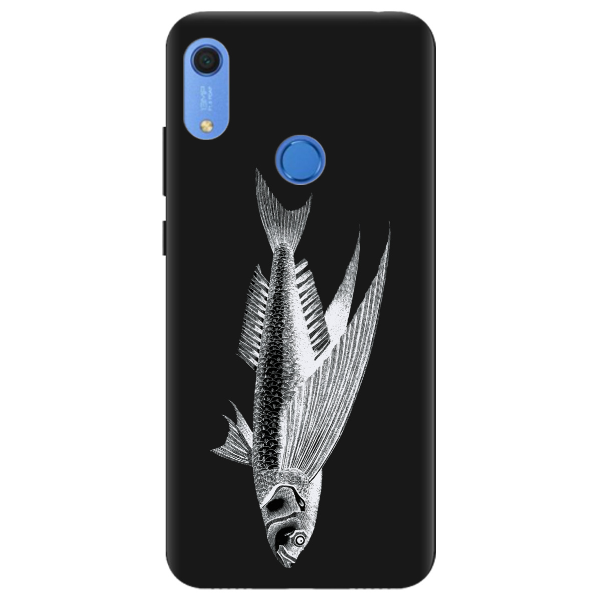 Чохол для Huawei Y6s чорний матовий soft touch Срібний трофей - фото 1 - Чохли для телефонів