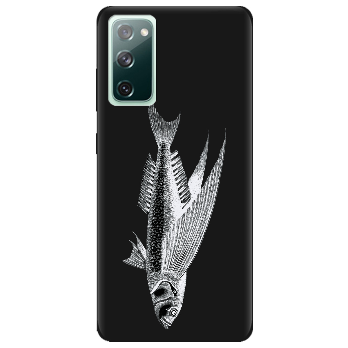 Чехол для Samsung Galaxy S20 FE черный матовый soft touch Срібний трофей - фото 1 - Чехлы для телефонов