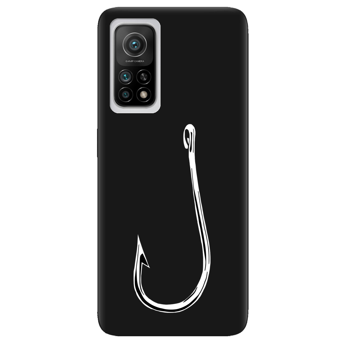 Чохол для Xiaomi Mi 10T/Mi 10T Pro чорний матовий soft touch Щасливий гачок - фото 1 - Чохли для телефонів