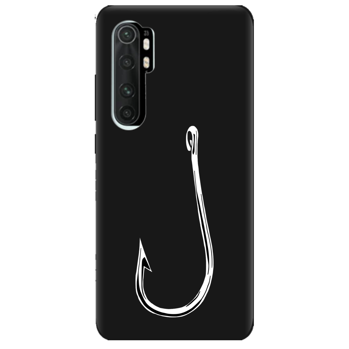 Чохол для Xiaomi Mi Note 10 Lite чорний матовий soft touch Щасливий гачок - фото 1 - Чохли для телефонів