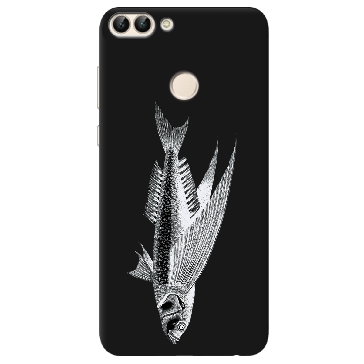 Чехол для Huawei P Smart черный матовый soft touch Срібний трофей - фото 1 - Чехлы для телефонов