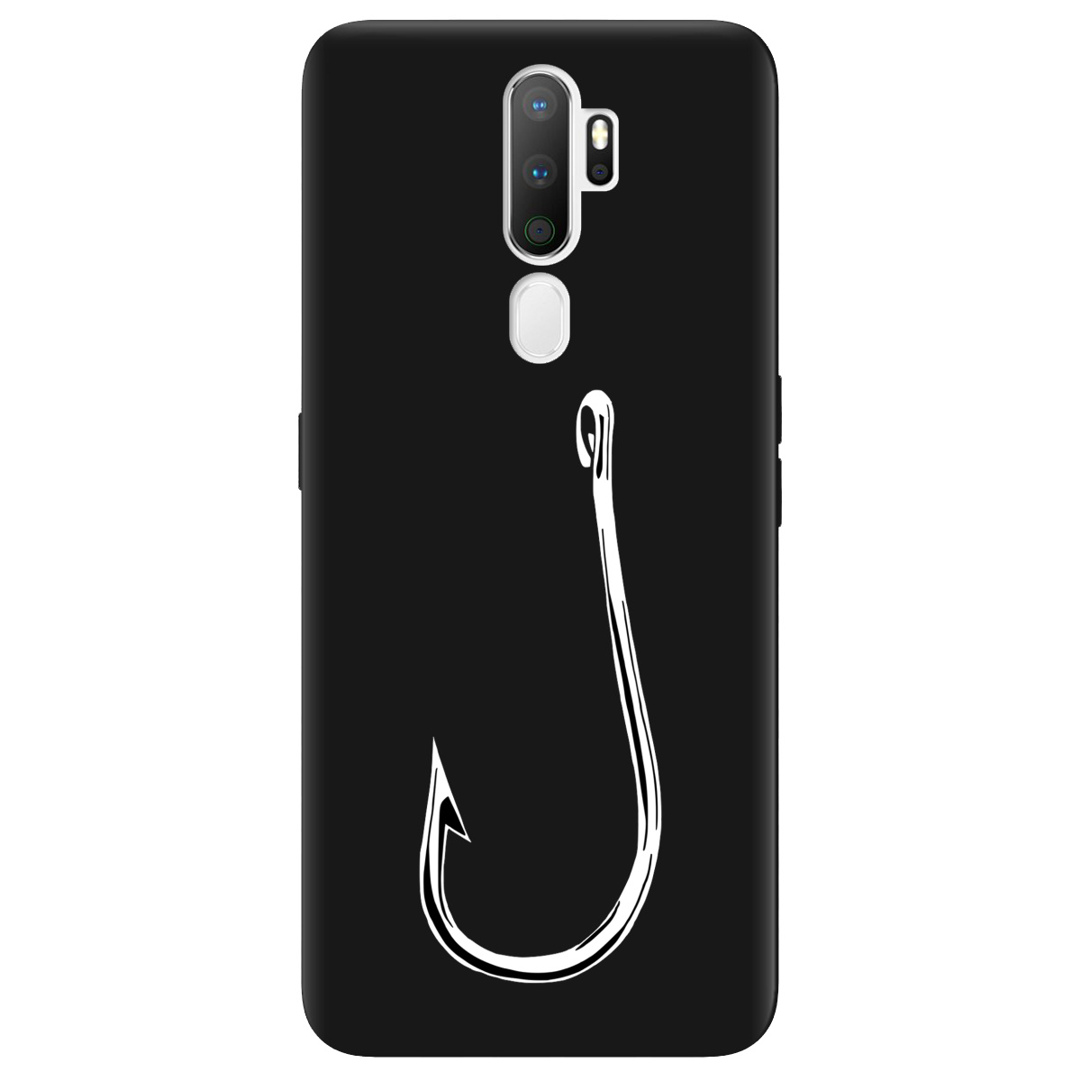 Чехол для Oppo A5 2020/A9 2020 черный матовый soft touch Щасливий гачок - фото 1 - Чехлы для телефонов