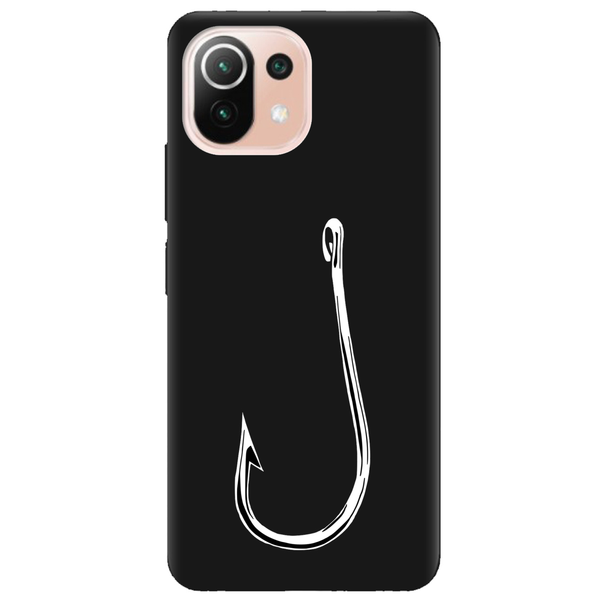 Чехол для Xiaomi Mi 11 lite черный матовый soft touch Щасливий гачок - фото 1 Чехол для Xiaomi Mi 11 lite черный матовый soft touch Щасливий гачок - фото 1 - Чехлы для телефонов