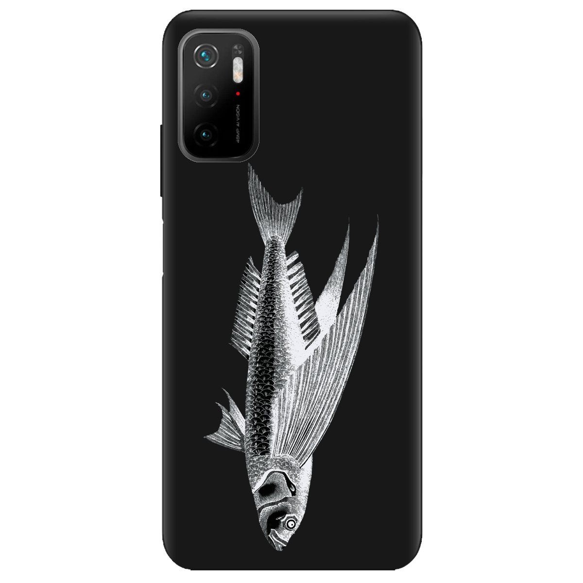 Чехол для Xiaomi Redmi Note 10 5G черный матовый soft touch Срібний трофей - фото 1 - Чехлы для телефонов