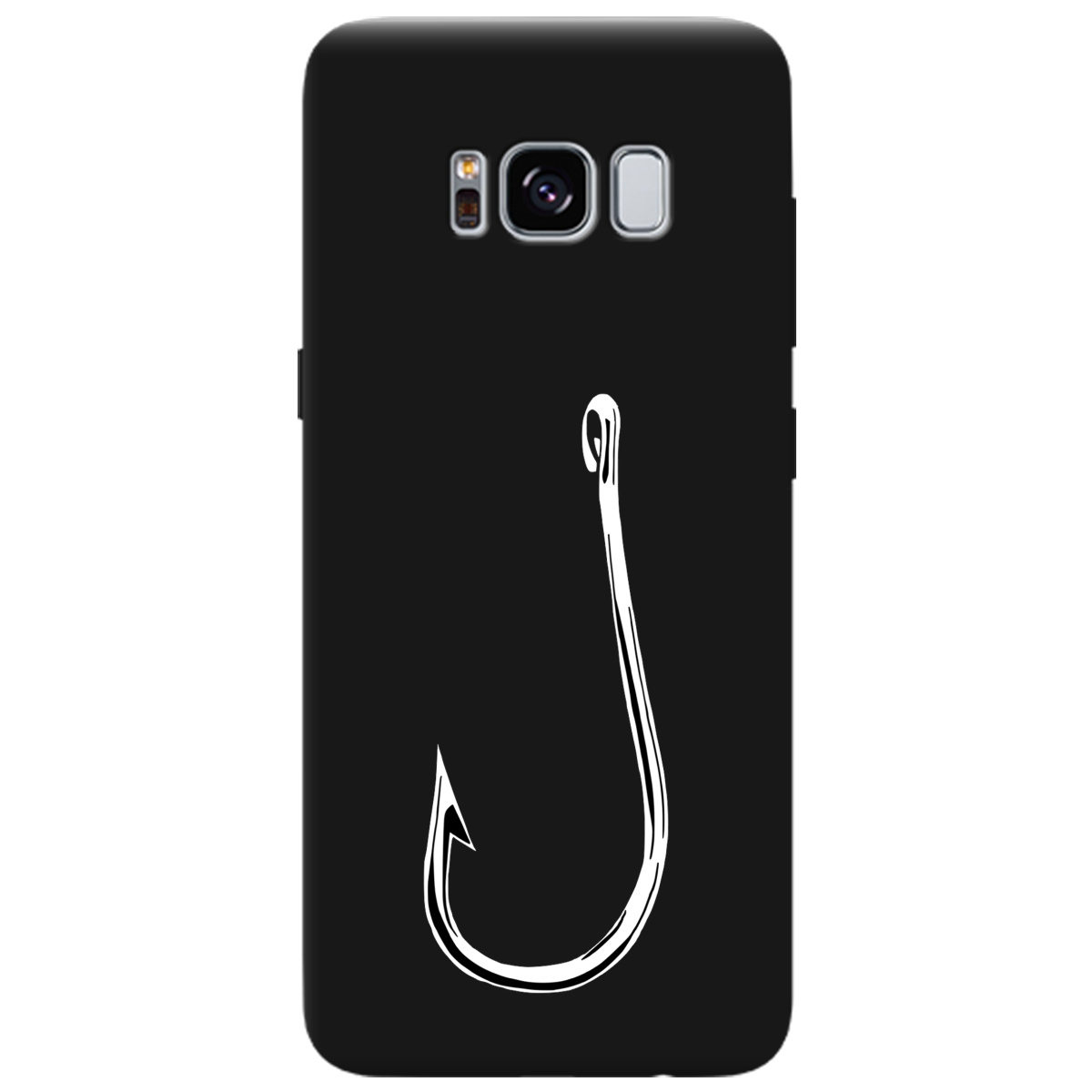 Чехол для Samsung Galaxy S8 черный матовый soft touch Щасливий гачок - фото 1 - Чехлы для телефонов