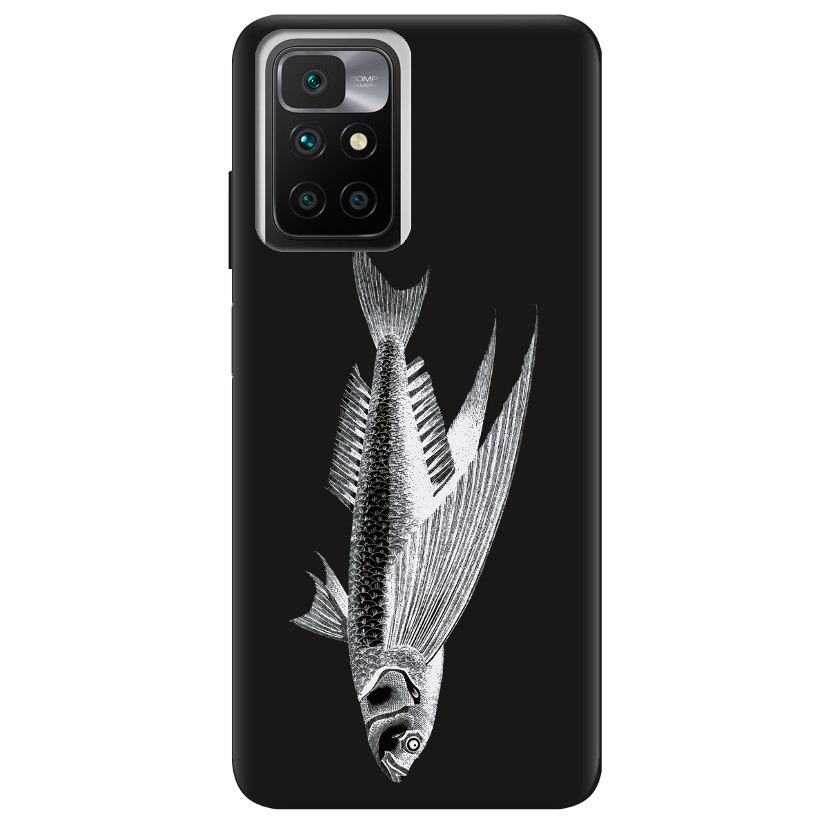 Чехол для Xiaomi Redmi 10 черный матовый soft touch Срібний трофей - фото 1 - Чехлы для телефонов