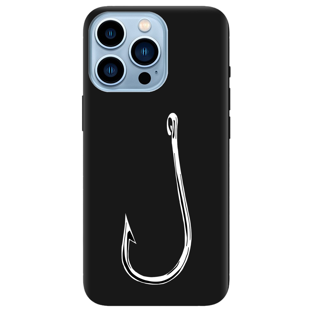 Чохол для Apple iPhone 13 Pro Max чорний матовий soft touch Щасливий гачок - фото 1 - Чохли для телефонів