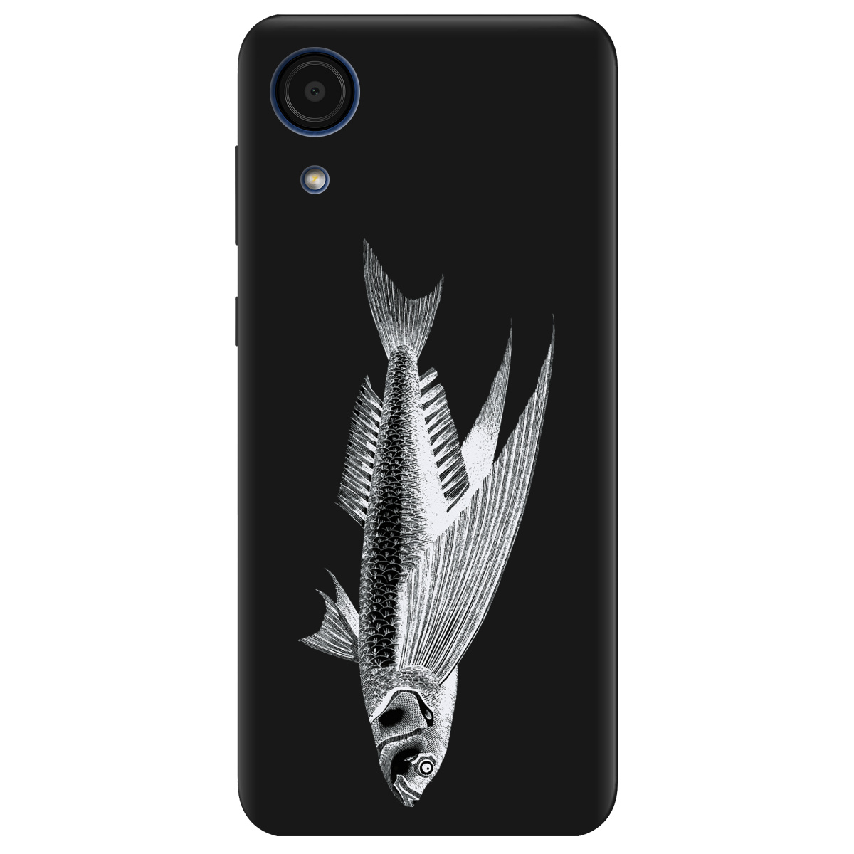 Чохол для Samsung Galaxy А03 Core чорний матовий soft touch Срібний трофей - фото 1 - Чохли для телефонів