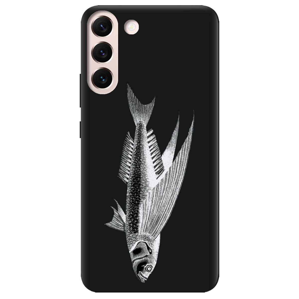 Чехол для Samsung Galaxy S22 Plus черный матовый soft touch Срібний трофей - фото 1 - Чехлы для телефонов