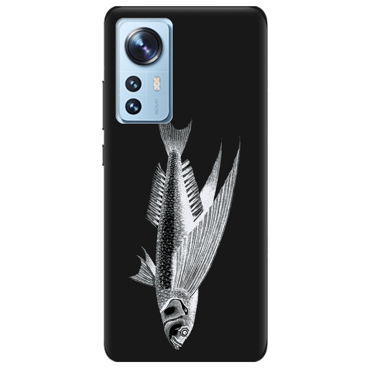 Чохол для Xiaomi 12X чорний матовий soft touch Срібний трофей - фото 1 - Чохли для телефонів