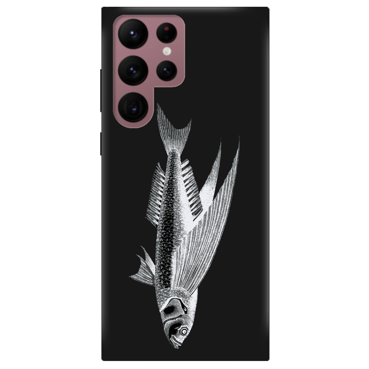 Чехол для Samsung Galaxy S22 Ultra черный матовый soft touch Срібний трофей - фото 1 - Чехлы для телефонов