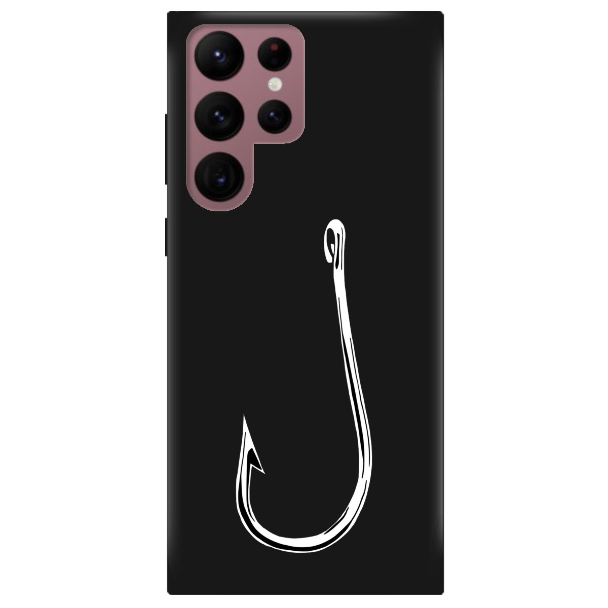 Чехол для Samsung Galaxy S22 Ultra черный матовый soft touch Щасливий гачок - фото 1 - Чехлы для телефонов