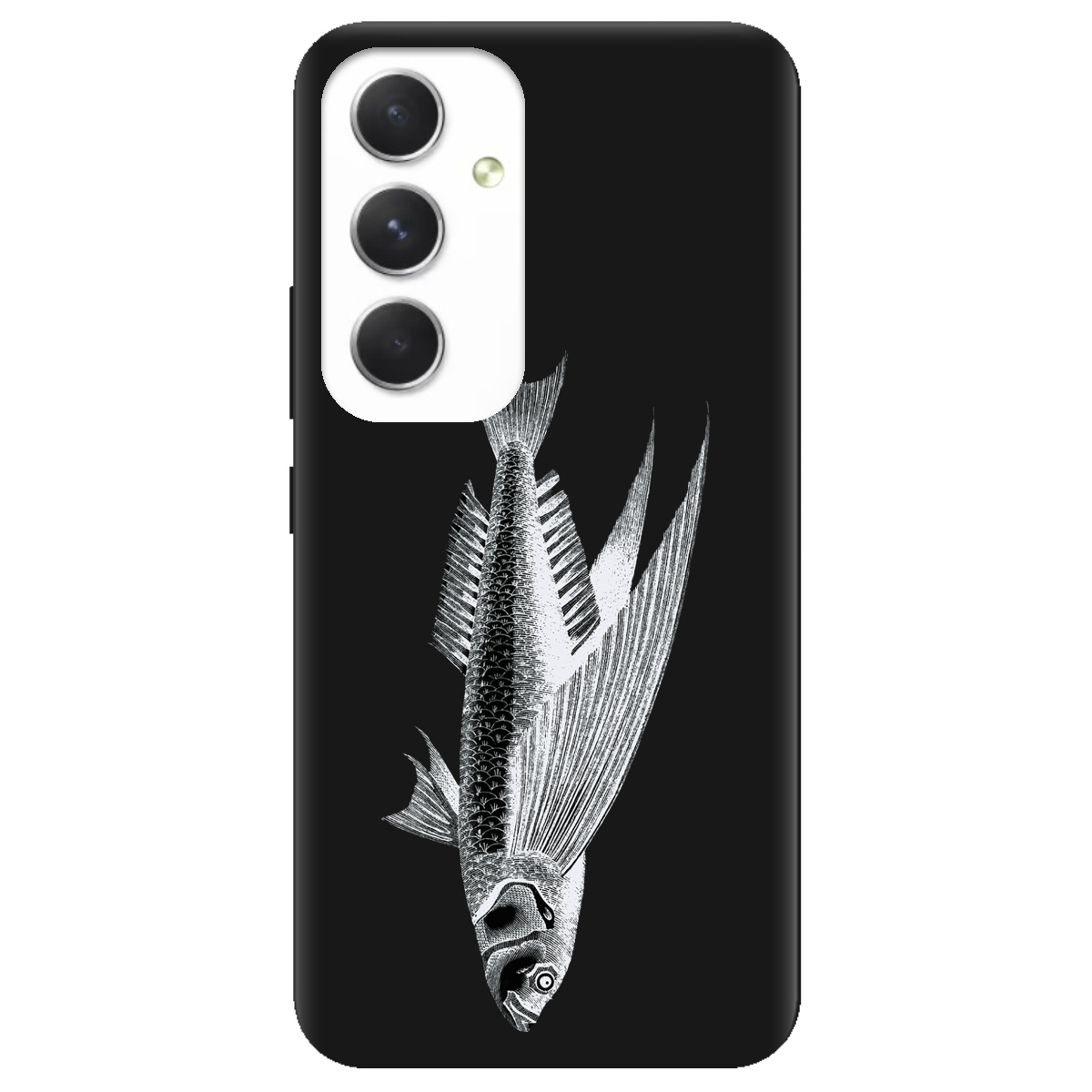 Чохол для Samsung Galaxy A54 чорний матовий soft touch Срібний трофей - фото 1 - Чохли для телефонів