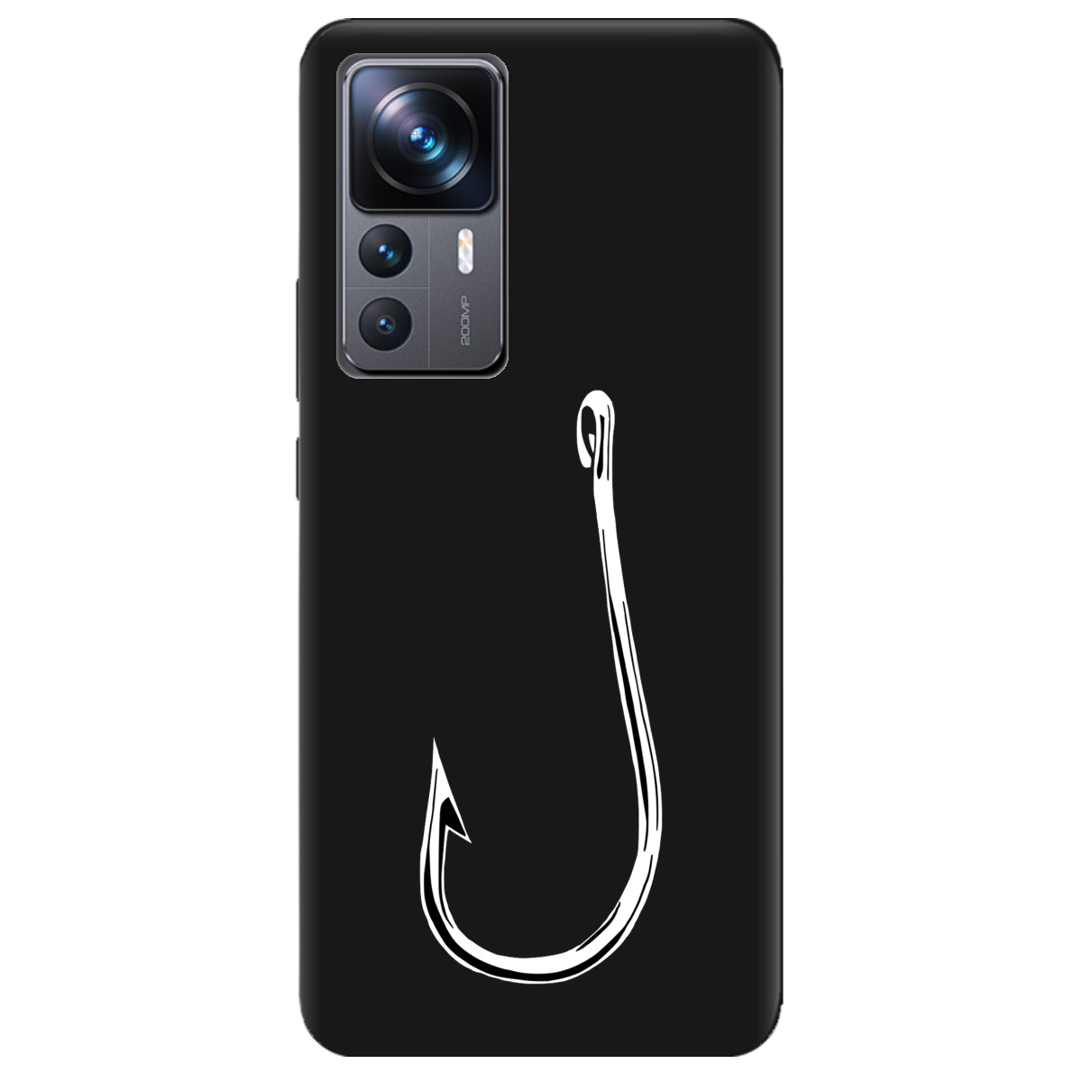 Чехол для Xiaomi 12T черный матовый soft touch Щасливий гачок - фото 1 - Чехлы для телефонов