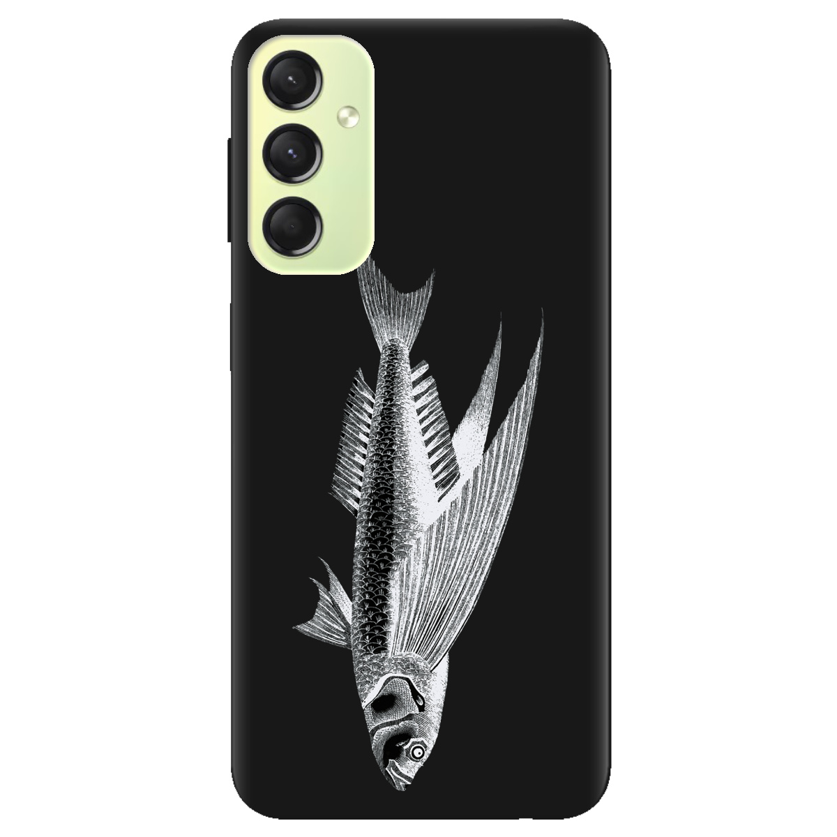 Чехол для Samsung Galaxy A24 4G черный матовый soft touch Срібний трофей - фото 1 - Чехлы для телефонов