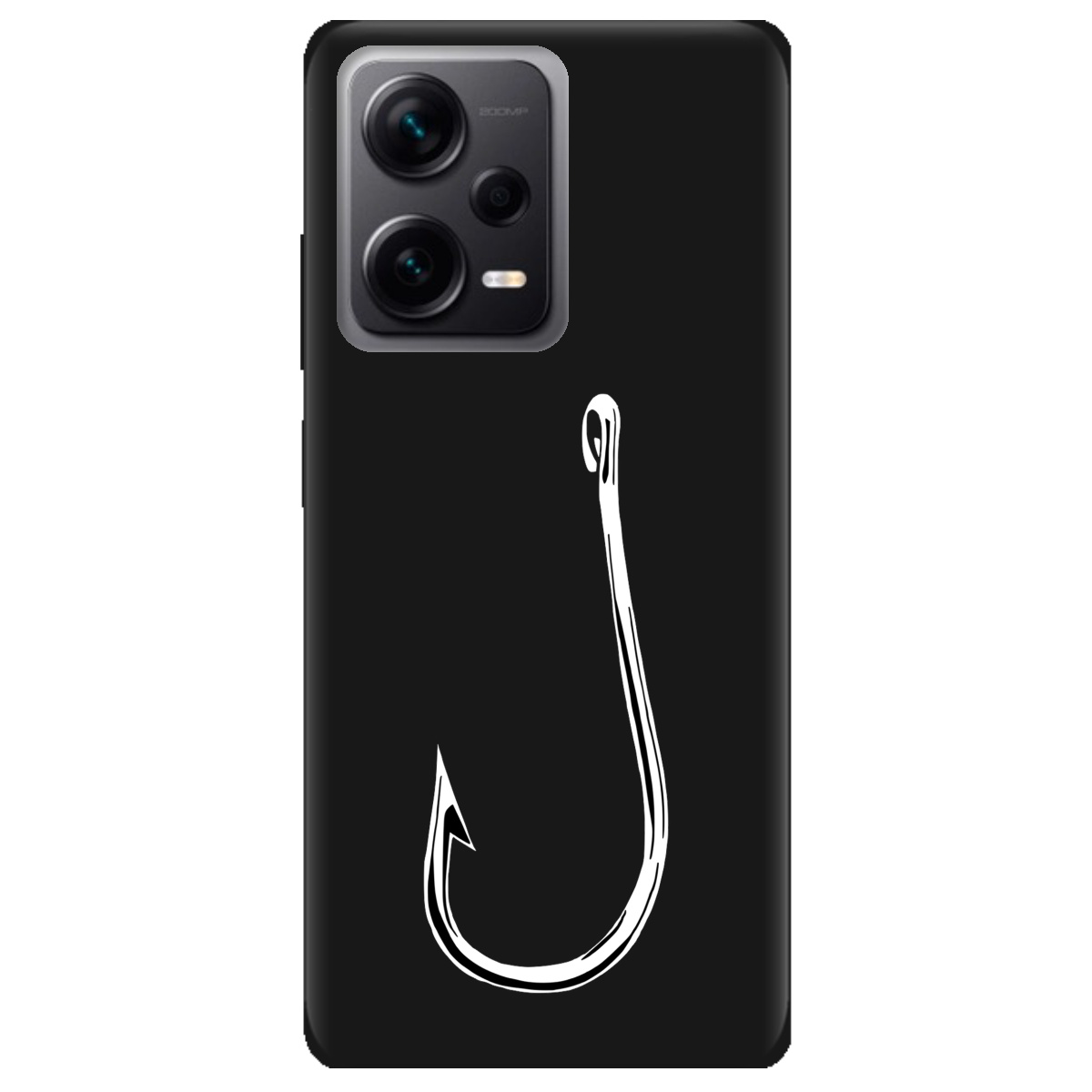 Чохол для Xiaomi Redmi Note 12 Pro + 5G чорний матовий soft touch Щасливий гачок - фото 1 Чохол для Xiaomi Redmi Note 12 Pro + 5G чорний матовий soft touch Щасливий гачок - фото 1 - Чохли для телефонів