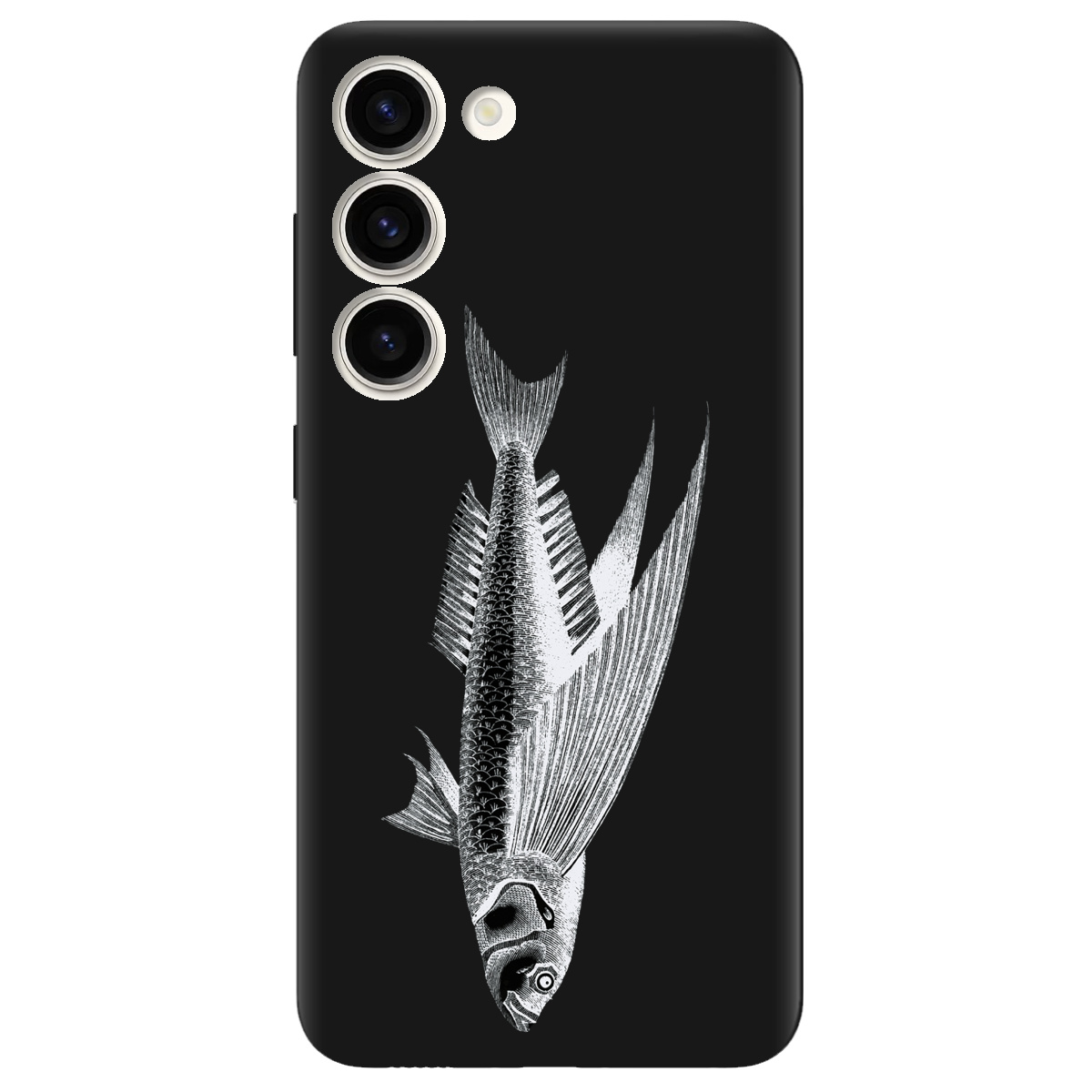 Чохол для Samsung Galaxy S23 чорний матовий soft touch Срібний трофей - фото 1 - Чохли для телефонів