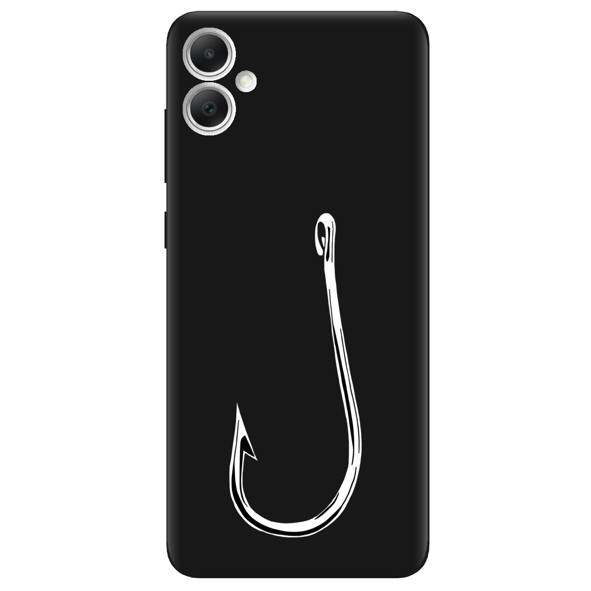 Чохол для Samsung Galaxy A05 чорний матовий soft touch Щасливий гачок - фото 1 - Чохли для телефонів