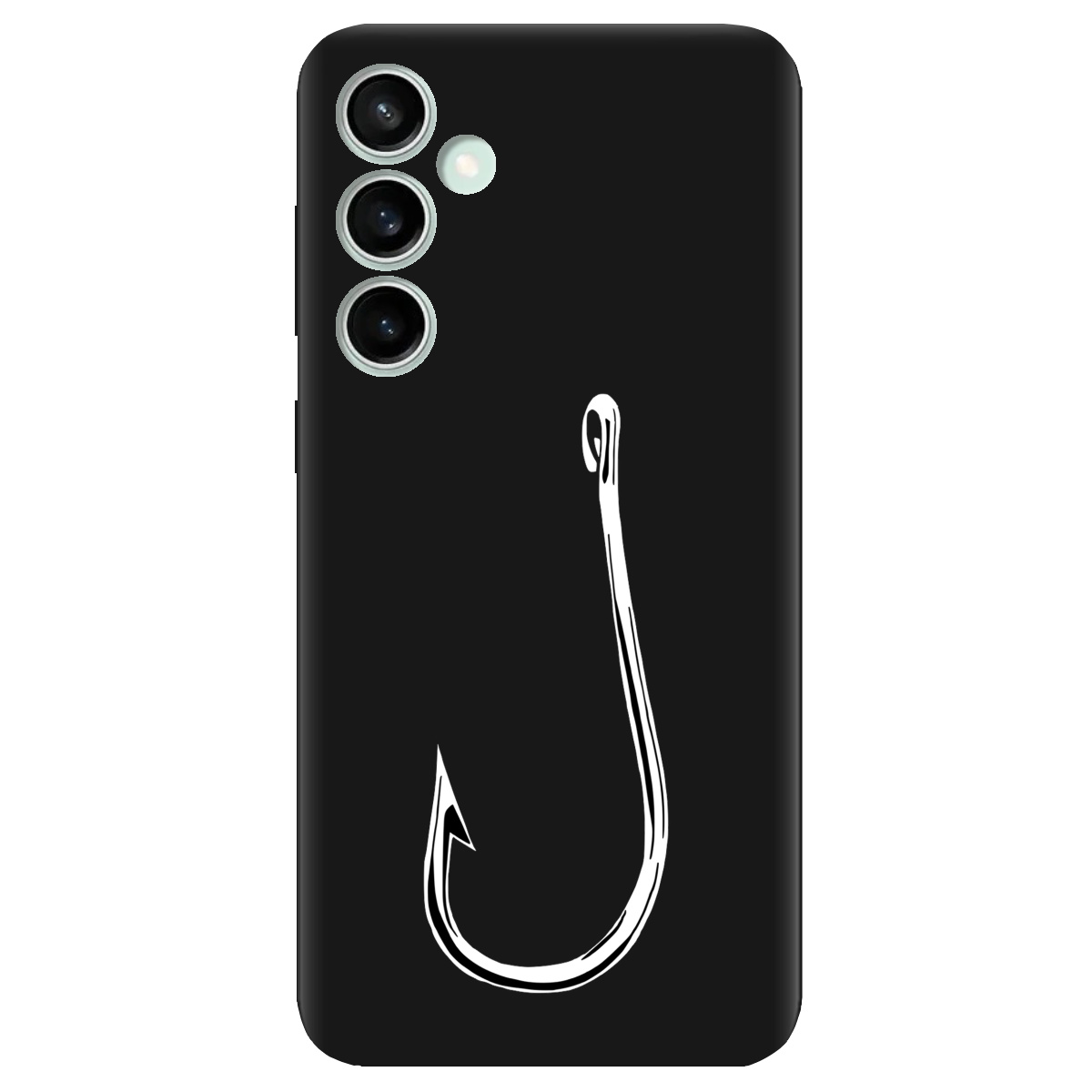 Чехол для Samsung Galaxy S23 FE черный матовый soft touch Щасливий гачок - фото 1 - Чехлы для телефонов