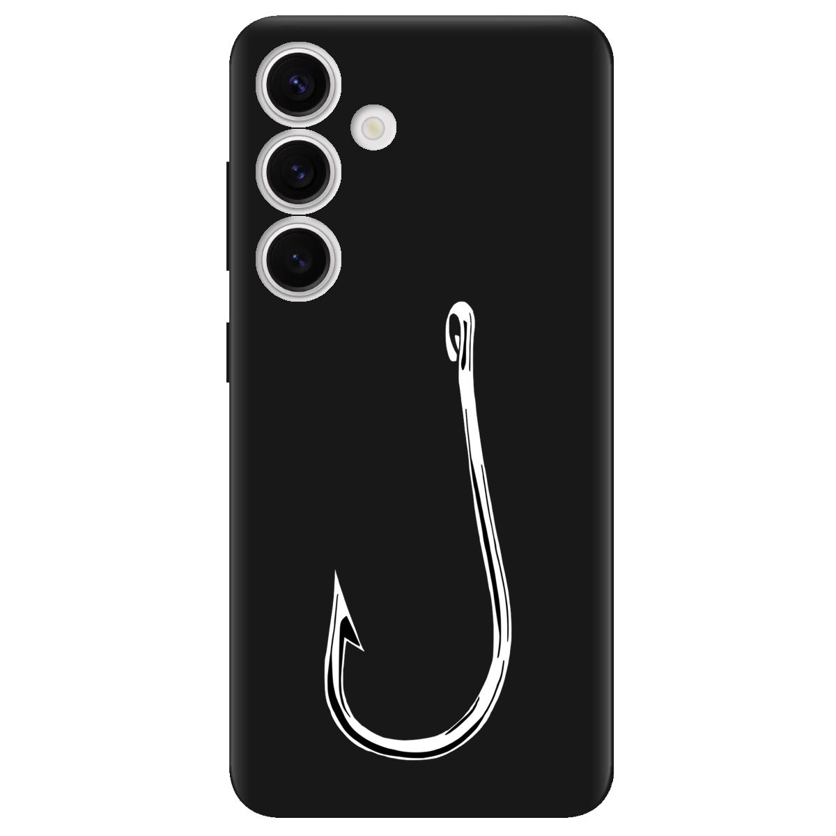 Чехол для Samsung Galaxy S24 черный матовый soft touch Щасливий гачок - фото 1 - Чехлы для телефонов