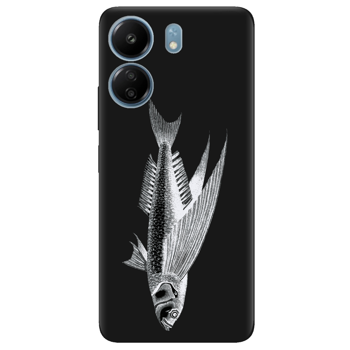 Чохол для Xiaomi Poco C65 чорний матовий soft touch Срібний трофей - фото 1 - Чохли для телефонів