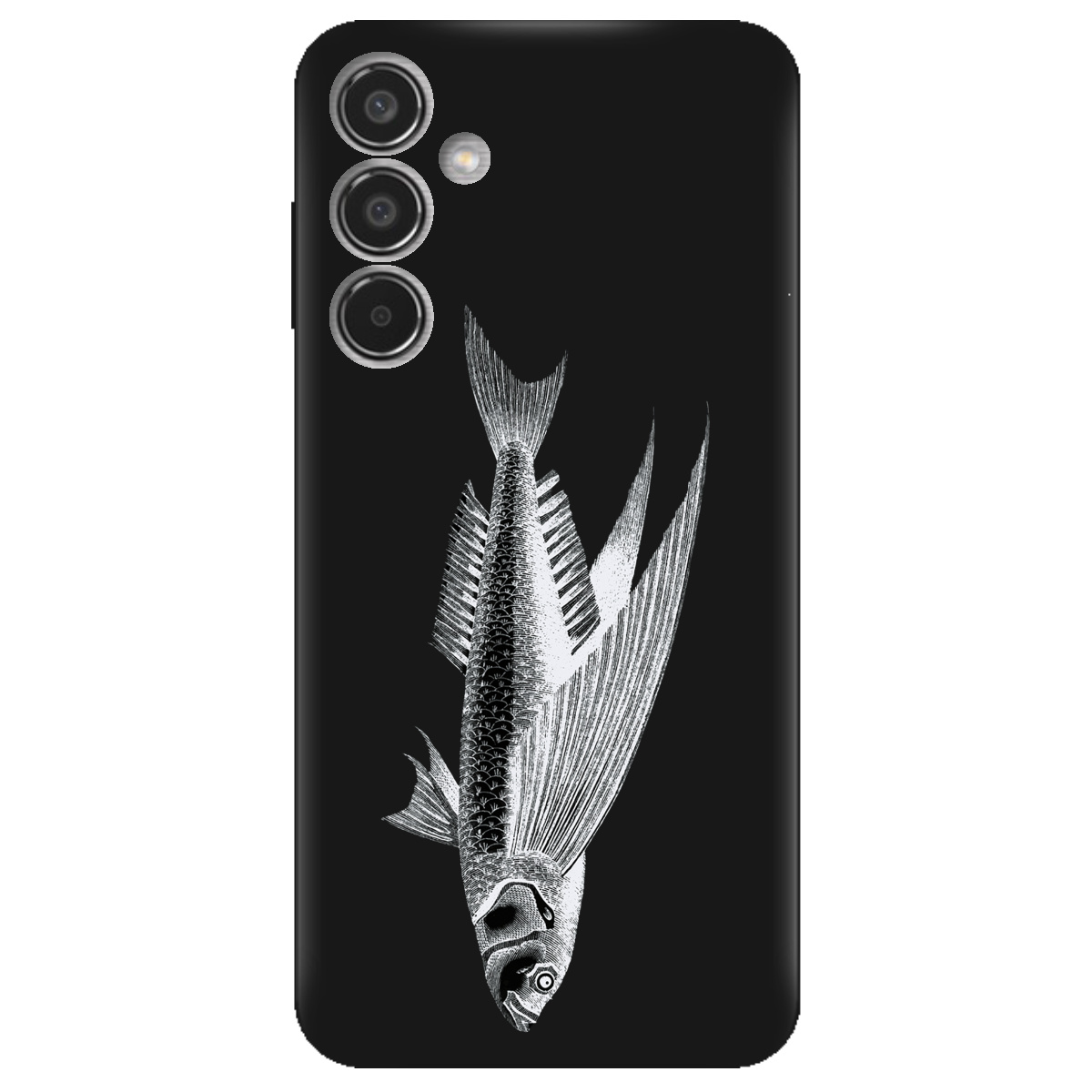 Чохол для Samsung Galaxy M35 5G чорний матовий soft touch Срібний трофей - фото 1 - Чохли для телефонів