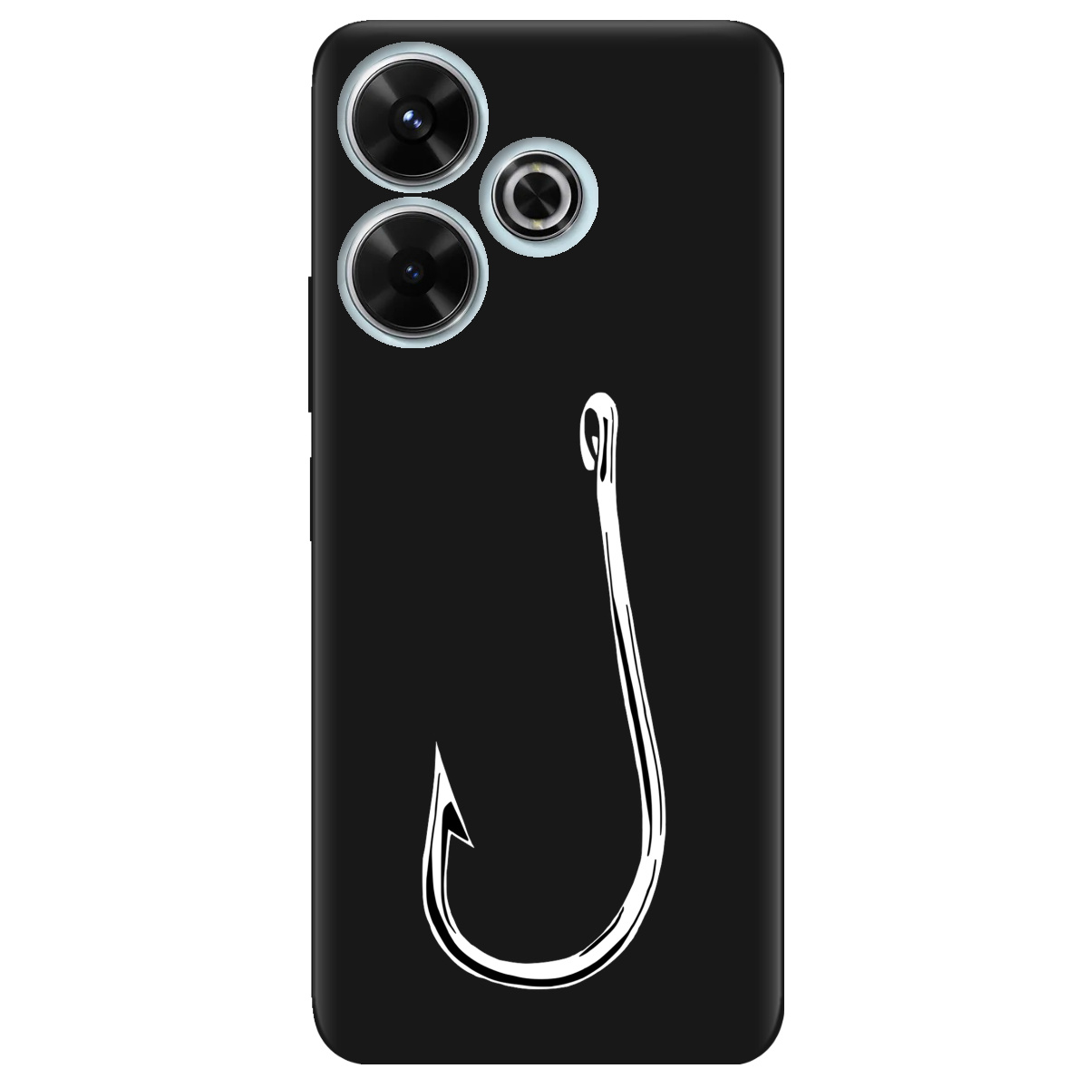 Чехол для Xiaomi Poco M6 4G черный матовый soft touch Щасливий гачок - фото 1 Чехол для Xiaomi Poco M6 4G черный матовый soft touch Щасливий гачок - фото 1 - Чехлы для телефонов