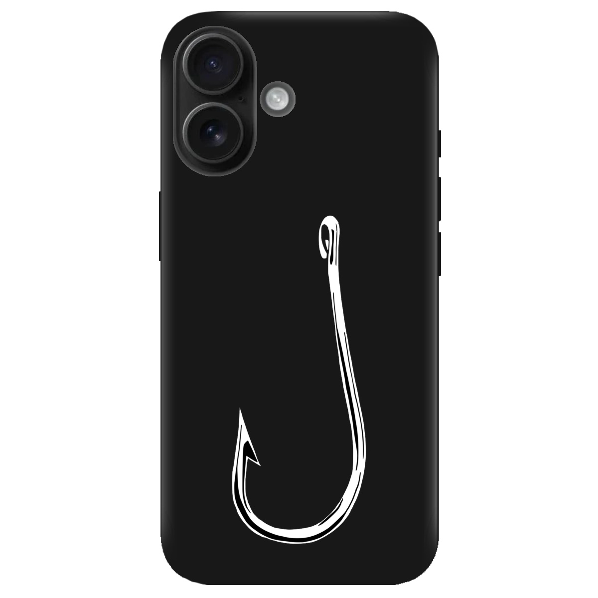 Чехол для Apple iPhone 16 черный матовый soft touch Щасливий гачок - фото 1 Чехол для Apple iPhone 16 черный матовый soft touch Щасливий гачок - фото 1 - Чехлы для телефонов