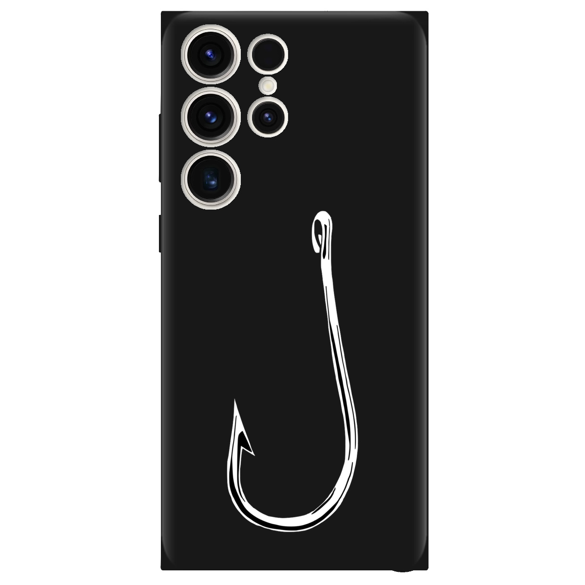 Чохол для Samsung Galaxy S25 Ultra чорний матовий soft touch Щасливий гачок - фото 1 - Чохли для телефонів