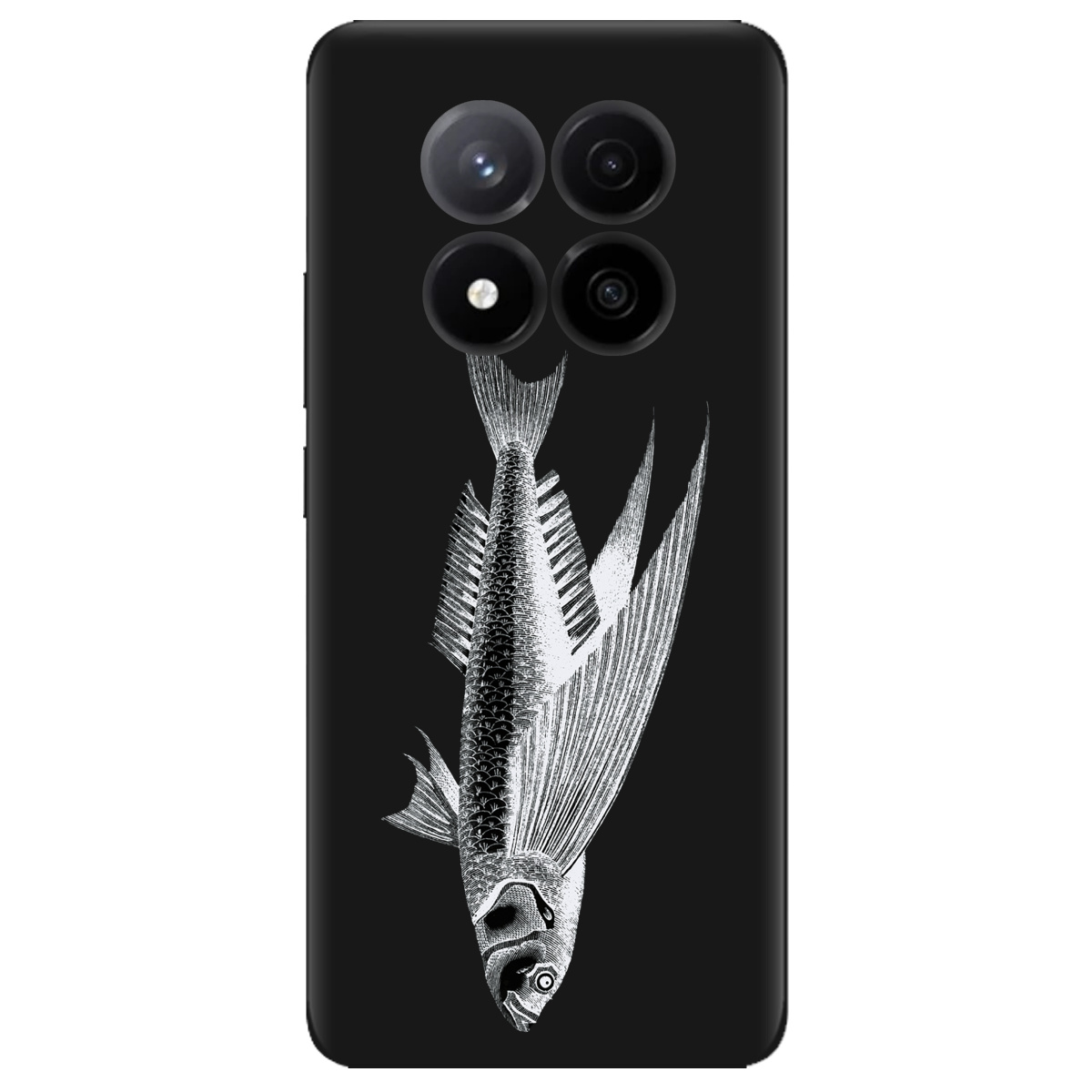 Чохол для Xiaomi Redmi Note 14 Pro + 5G чорний матовий soft touch Срібний трофей - фото 1 - Чохли для телефонів